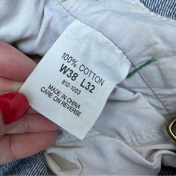 Vintage OskKosh Overalls Mens Bibs Carpenter Denim Relaxed Fit Straight 38x32 - Picture 15 of 16